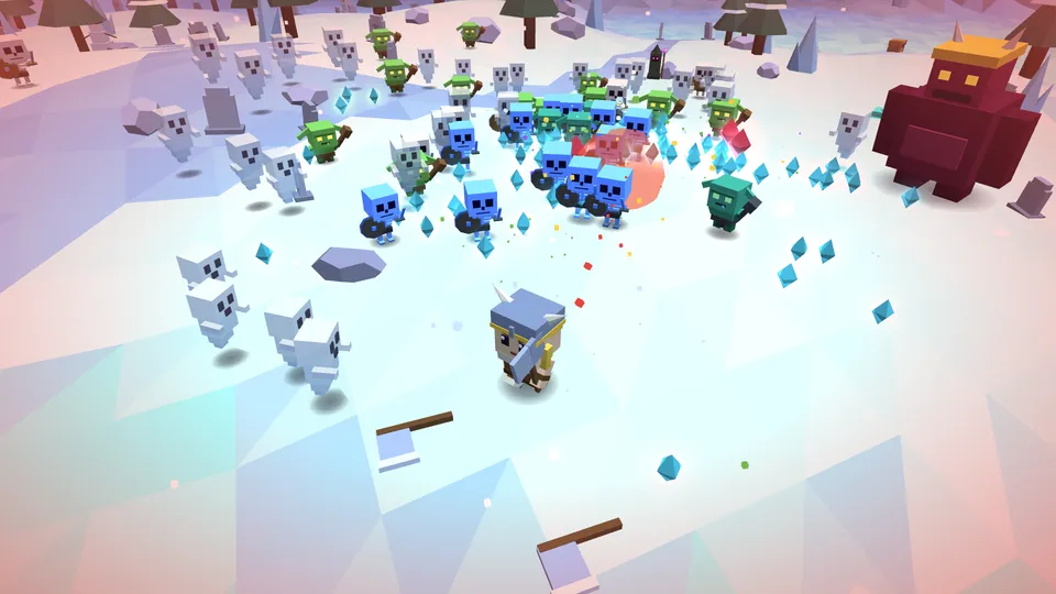 Frostgrave: an icy graveyard in a blizzard